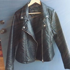 1x Faux Leather Moto Jacket